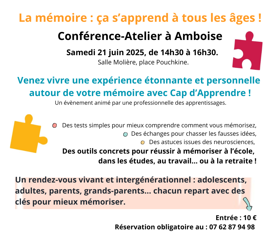 La mémoire : comment l'améliorer à tous les âges ? Des outils concrets pour réussir à mémoriser à l'école, dans les études, au travail ou à la retraite.